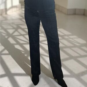 CAVALLI JEANS Black Stretch Velvet Pants